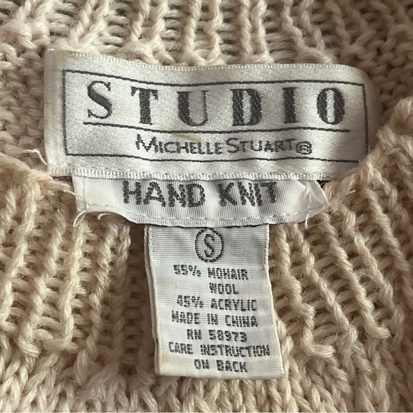 Studio Michelle Stuart Hand Knit Mohair Vintage Fair Isle Sweater Small - Picture 5 of 6